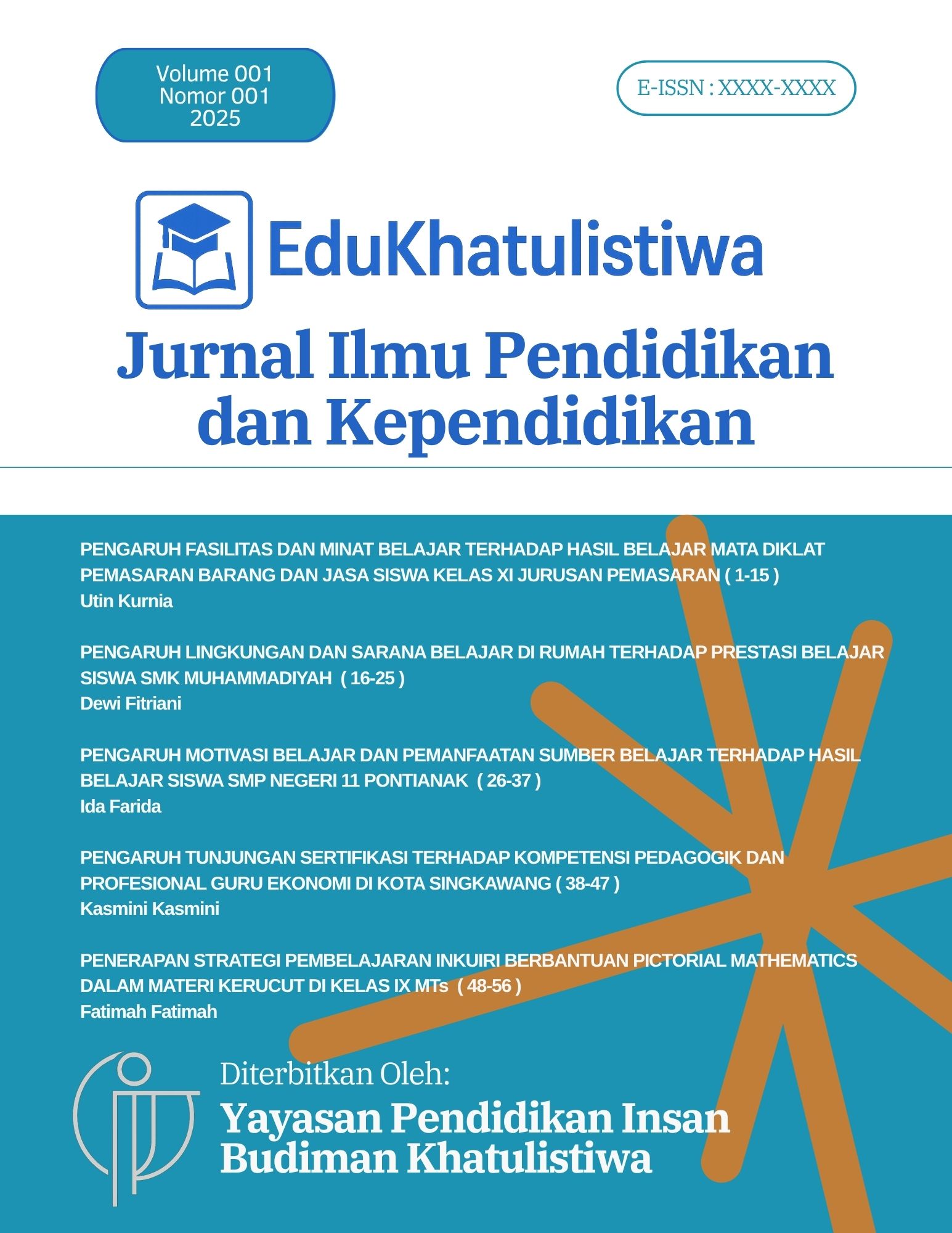 					View Vol. 1 No. 01 (2026): Edukhatulistiwa: Jurnal Ilmu Pendidikan dan Kependidikan
				